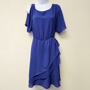 MaxandCleo Faux Wrap Dress Royal Blue M